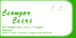 csongor csiri business card